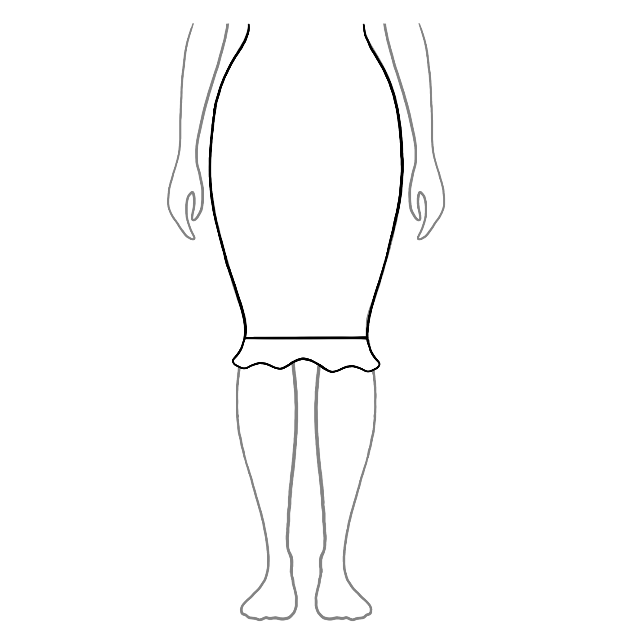 Bodycon Ruffle Knee.png Bottom